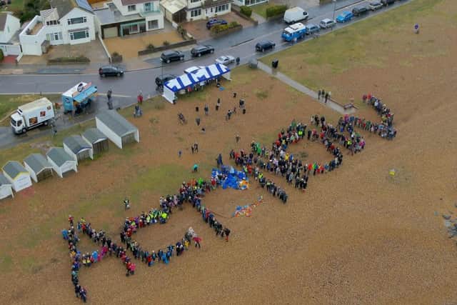 The 'world's biggest beach clean' took place on Shoreham Beach this afternoon. Picture: Sussex By Air